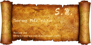 Sereg Mónika névjegykártya